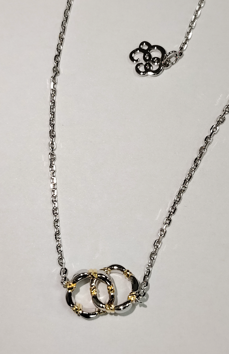 NOUÉS PENDANT NECKLACE SMALL MODEL - TWO TONE