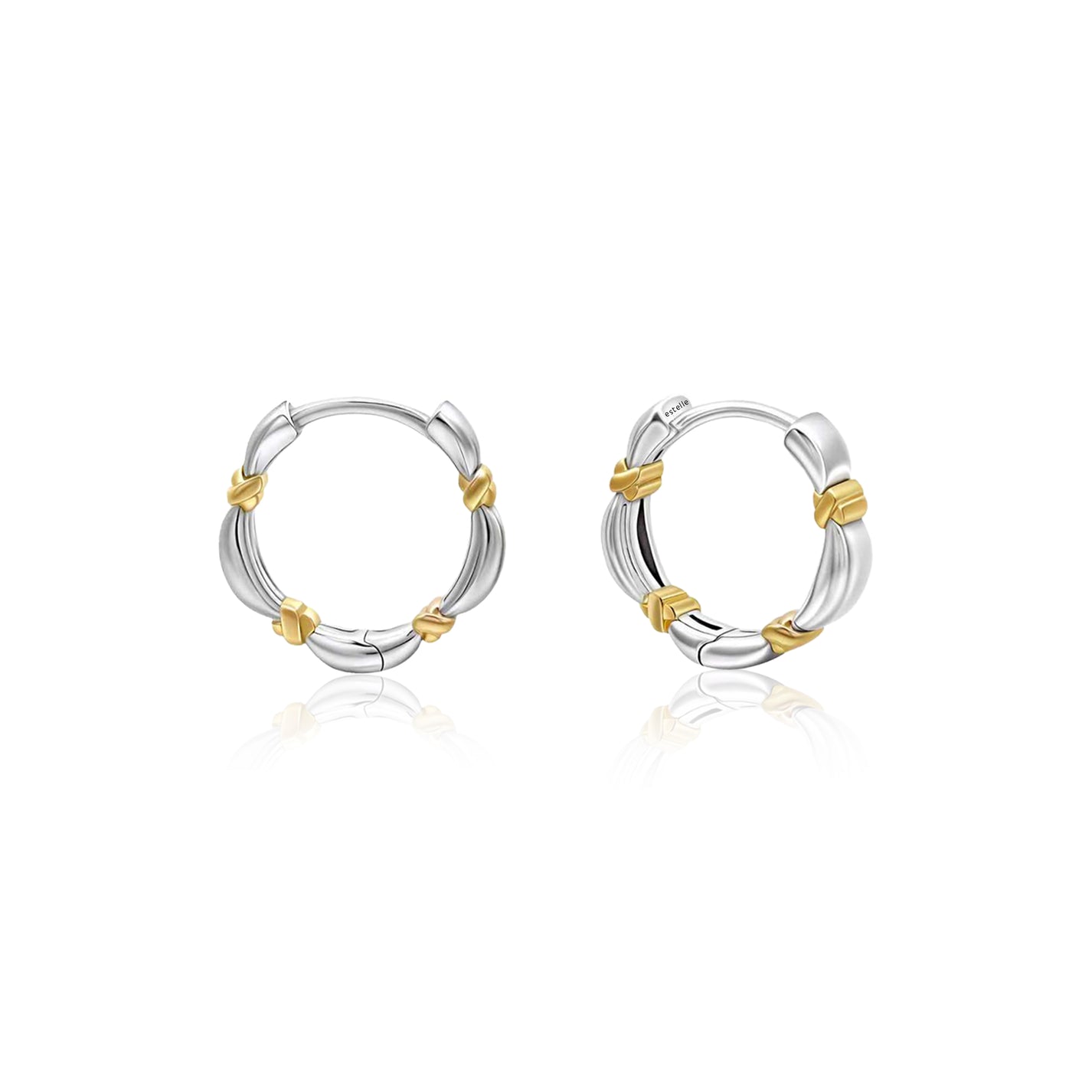 NOUÉS HOOP EARRINGS - TWO TONE
