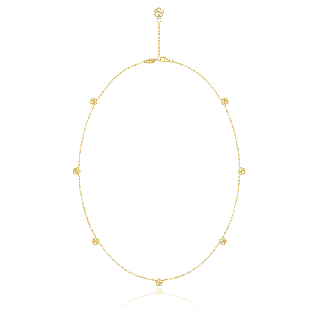 FLEUR D&#39;ESTELLE STATION NECKLACE SAMLL MODEL - YELLOW GOLD