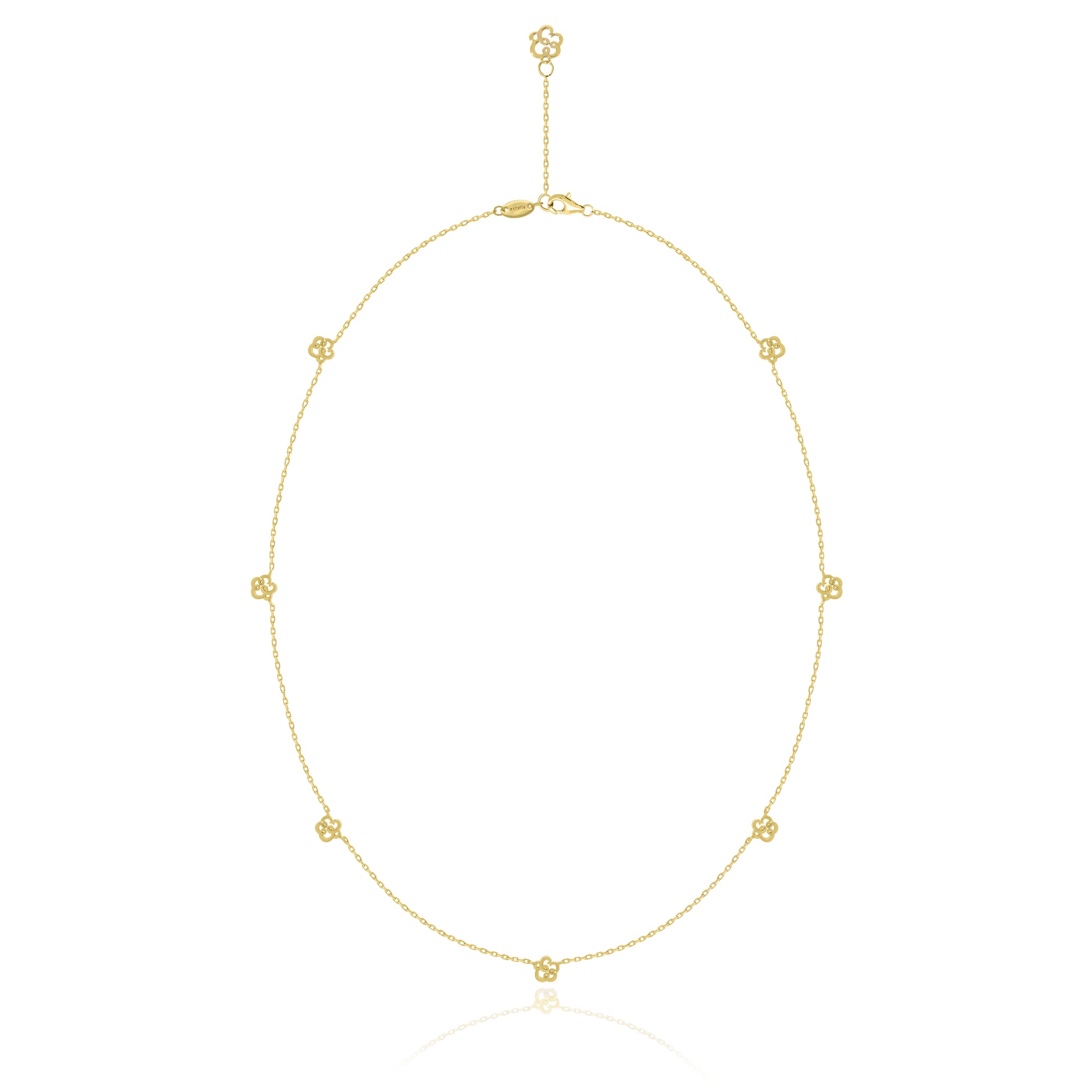 FLEUR D&#39;ESTELLE STATION HALSKETTE KLEINES MODELL - GELBGOLD