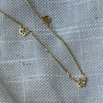 FLEUR D&#39;ESTELLE STATION HALSKETTE KLEINES MODELL - GELBGOLD