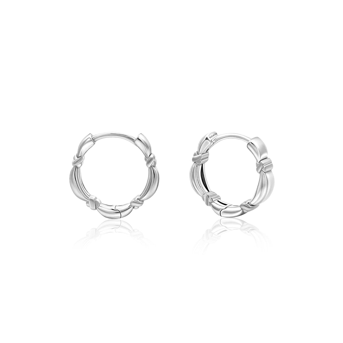 NOUÉS HOOP EARRINGS - RHODIUM