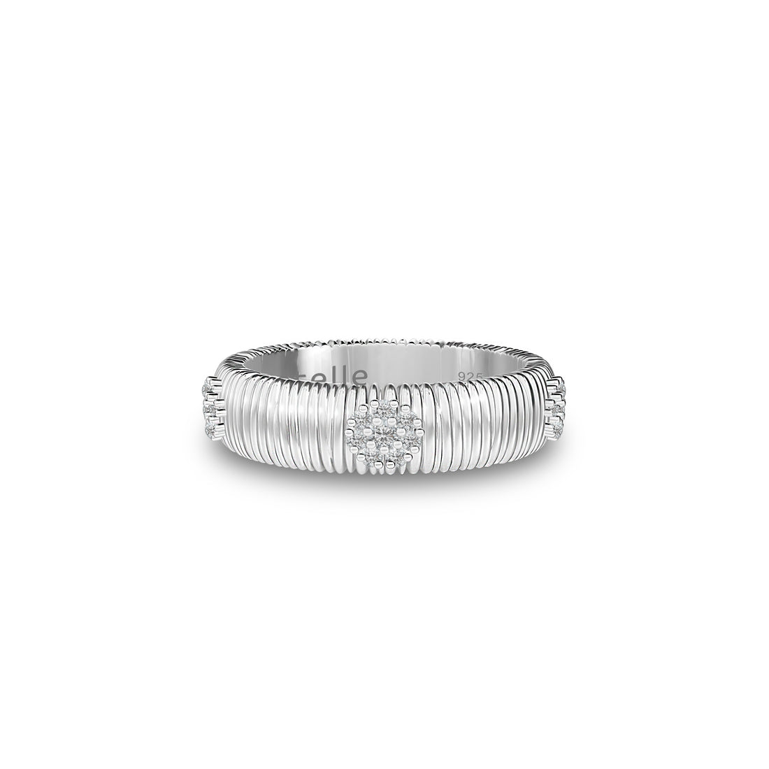 REFLET D&#39;EAU RING LARGE MODEL - RHODIUM