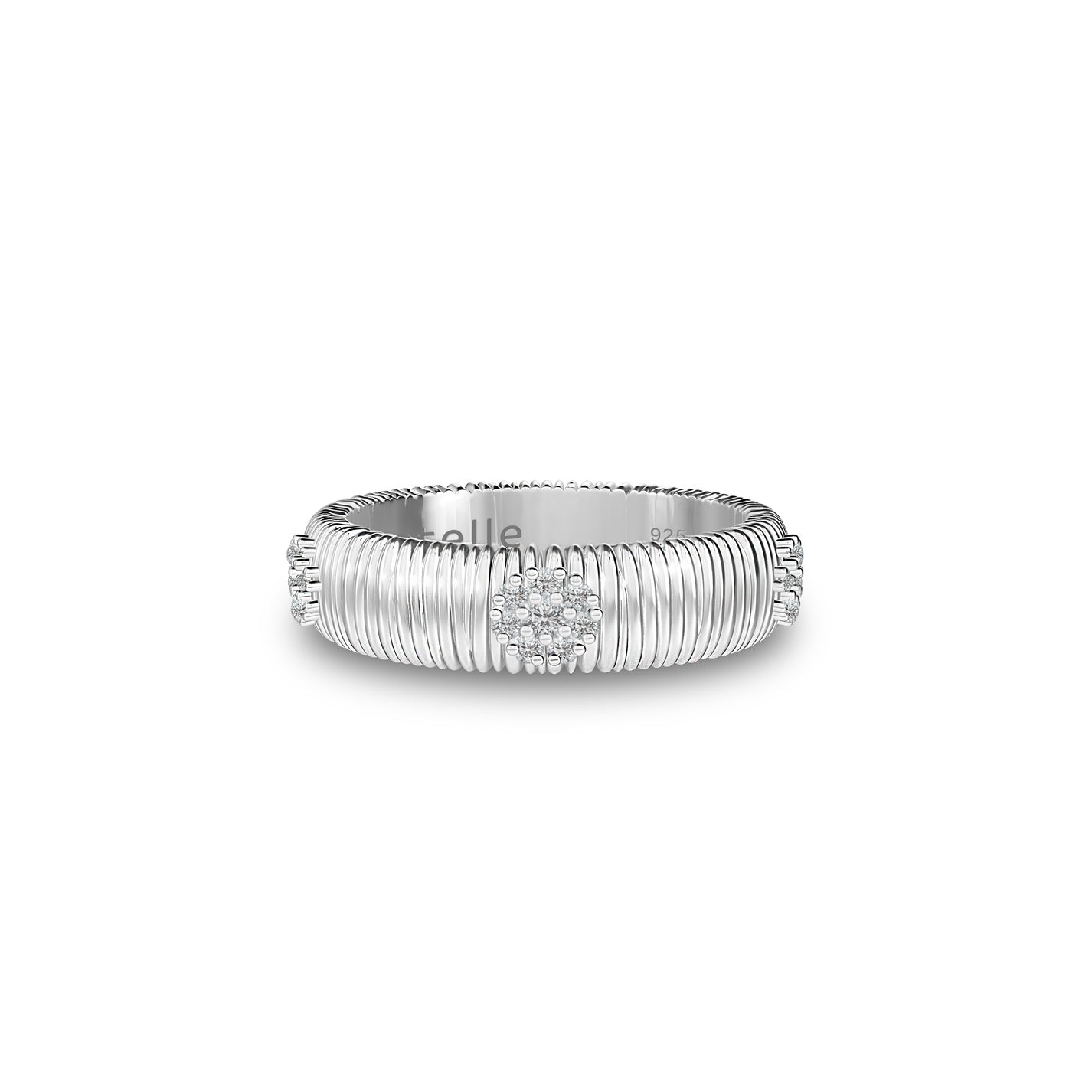 REFLET D&#39;EAU RING LARGE MODEL - RHODIUM