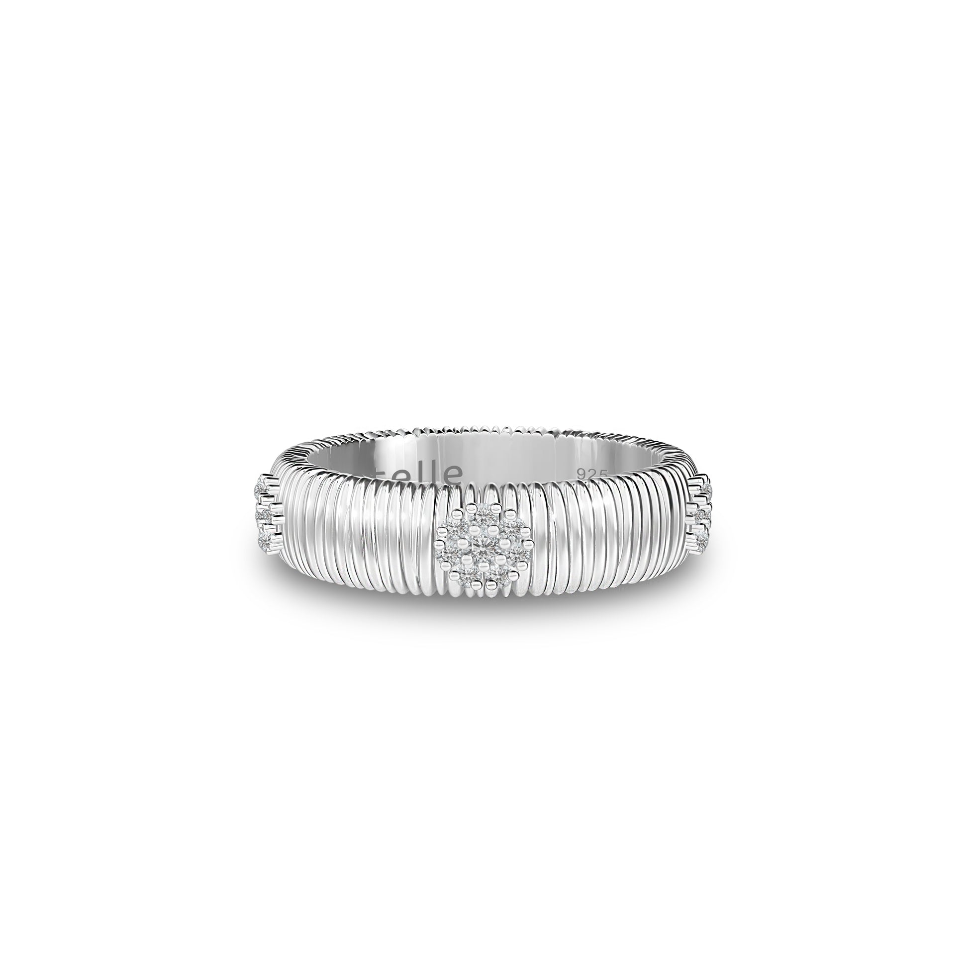 REFLET D&#39;EAU RING LARGE MODEL - RHODIUM